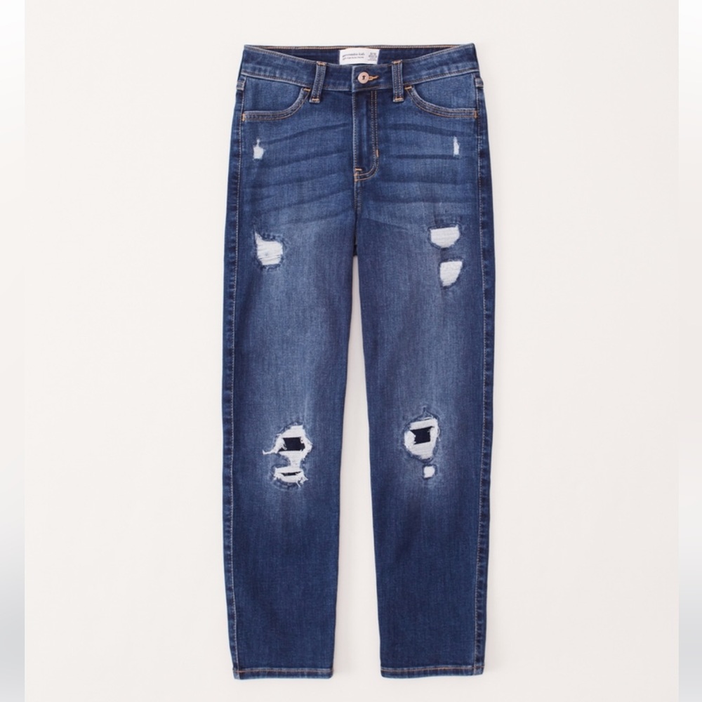 Abercrombie Kids High Rise Mini Mom Jeans